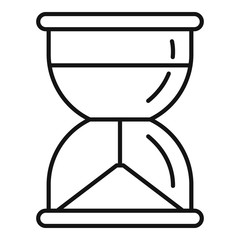 Hourglass icon. Outline hourglass vector icon for web design isolated on white background