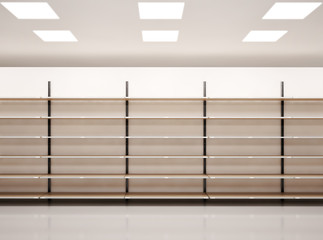 Panic and crisis because of Covid-19 Corona Virus empty grocery store shelves supermarkets