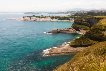 sea view from Cabo Mayor Lighthouse of Santdander. Cantabria. Spain