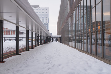 The snow fell last night in Hokkaido asahikawa, but the intercity trains can operate normally.