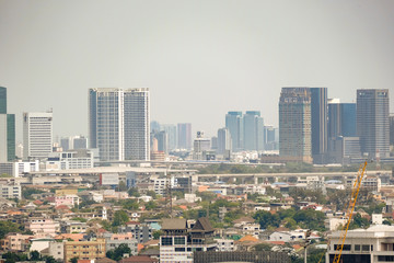Bangkok, Thailand - MARCH 16, 2019 : Bangkok cityscape view Bangkok Thailand, most popular city in south asia.