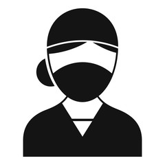 Woman nurse icon. Simple illustration of woman nurse vector icon for web design isolated on white background