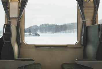 The impression from a train traveling between Hokkaido to Asahikawa is a romantic story.