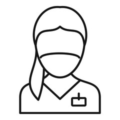 Obraz na płótnie Canvas Medical nurse icon. Outline medical nurse vector icon for web design isolated on white background