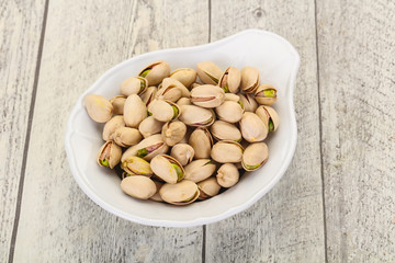Pistachio nuts heap