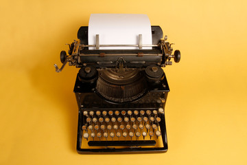 Mechanical portable typewriter made in 1952. 1952 portable typewriter made of metal and lead material.