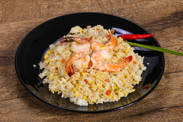 Thai style fried rice with prawn