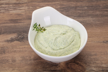 Cottage cream snack with herbs