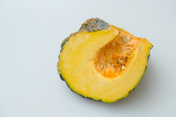 Close-Up Of Pumpkin Against White Background