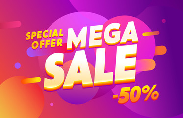 Mega sale discount offer design