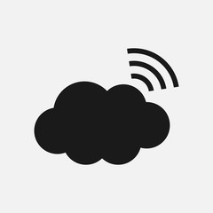 cloud wifi. Simple modern icon design illustration.