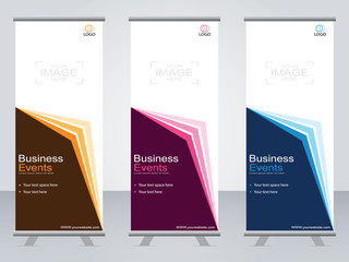 Business banner roll up set,standee banner template,Modern banner.