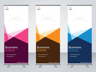 Business banner roll up set,standee banner template,Modern banner.