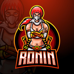 Ronin esport mascot logo design