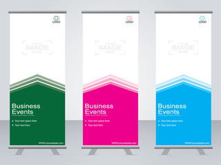 Business banner roll up set,standee banner template,Modern banner.