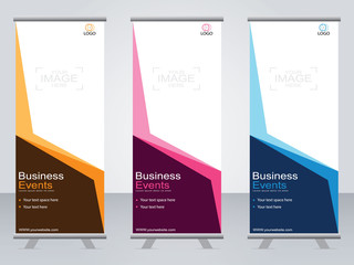 Business banner roll up set,standee banner template,Modern banner.