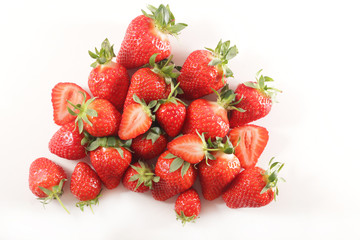 fresh strawberry isolated on white background