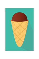 Ice cream icons set on a white background. Cartoon design, realistic