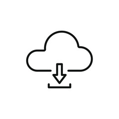 cloud computing icon,download icon with cloud