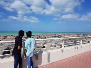 
beautiful sky view palm jumeirah 

