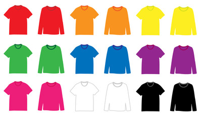 vector illustration of a set of clothes