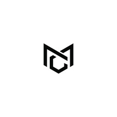 letter MC logo vector design template