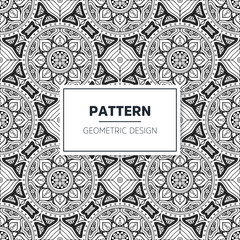 Seamless mandala islamic pattern. Vintage elements