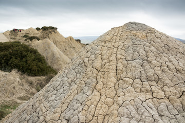 Calanchi of Aliano (Matera). The park of the Aliano gullies, clay sculpture caused by rainwater eroded the surface. The badlands of Basilicata, a lunar landscape in South Italy