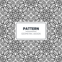 Seamless mandala islamic pattern. Vintage elements