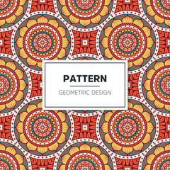 Seamless mandala islamic pattern. Vintage elements