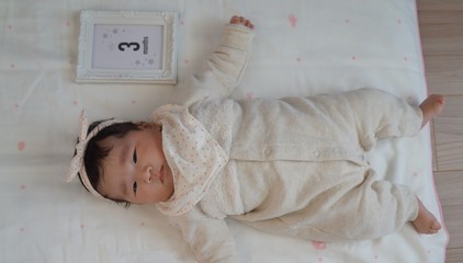 This is a picture of a 3 month old baby.