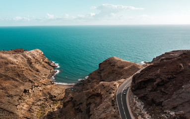 Aerial summer road and free space for your decoration 