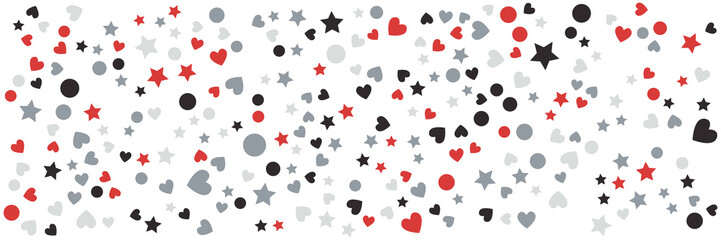 Love pattern background with pink falling hearts over white. trendy hand-drawn doodle seamless pattern with hearts. Collection of valentines day backgrounds