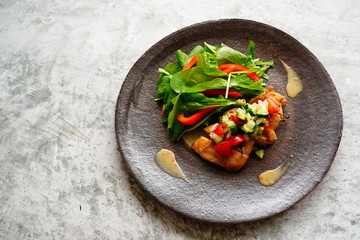 グリルチキンのラビゴットソース