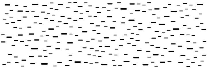 Brush stroke pattern on white background for wide banner. Set of minimalistic black and white neo memphis patterns.
