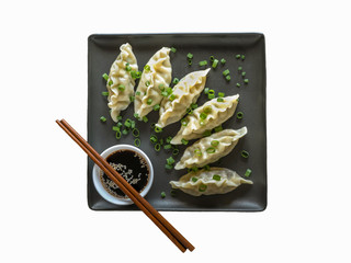 Isolated traditional chinese dim sum dumplings
