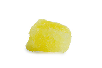 chunks of crystal sugar rock isolated on white background