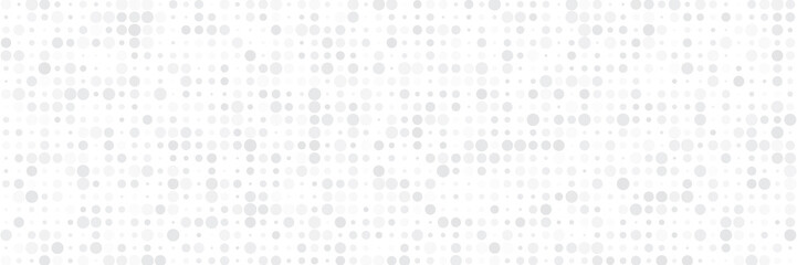 Conception de bannière technologique avec des flèches blanches et grises. Fond de vecteur géométrique abstrait avec motif de cercle de points pour une large bannière