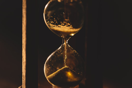 Hourglass Sand Timer On A Table