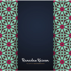 ramadan kareem greeting card design with mandala