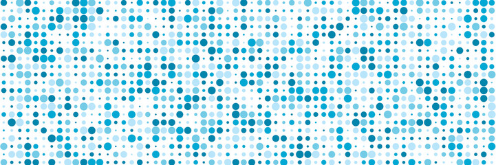 Technology banner design with blue white and grey arrows. Abstract geometric vector background with dot circle pattern for wide banner