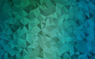 Obraz premium Light Blue, Green vector abstract mosaic background. Creative illustration in halftone style with gradient. Completely new template for your business design.