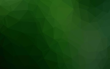 Fototapeta na wymiar Dark Green vector abstract polygonal layout. Geometric illustration in Origami style with gradient. The best triangular design for your business.