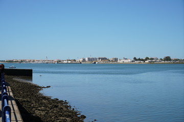 This is the border river between the Spanish Andalusia and the Portuguese Algarve shortly before the confluence with the Atlantic