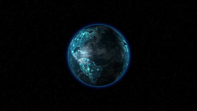 The point Earth rotates in space