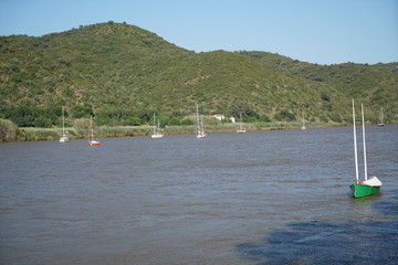 This is the border river between the Spanish Andalusia and the Portuguese Algarve shortly before...