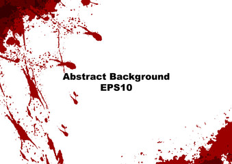 abstract vector splatter red color on white color design background. illustration vector design background.