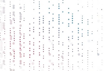 Light Blue, Red vector pattern with christmas snowflakes.