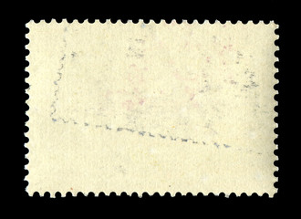 Obraz premium Old grunge posted stamp, reverse side