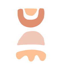 Modern abstractions cover template with hand drawn geometric shapes